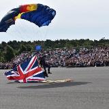 Silver Stars Parachute Team member landing