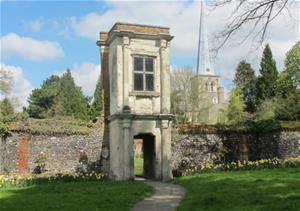 The Charter Tower at the entrance to the Walled Gardens in Gadebridge Park