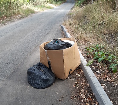 Rubbish dumped in fly-tip at Holtsmere End Land